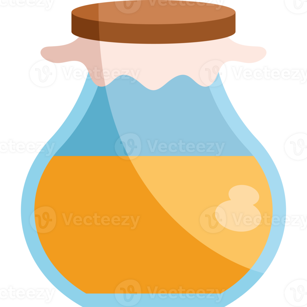 A jar with liquid inside on a black background png