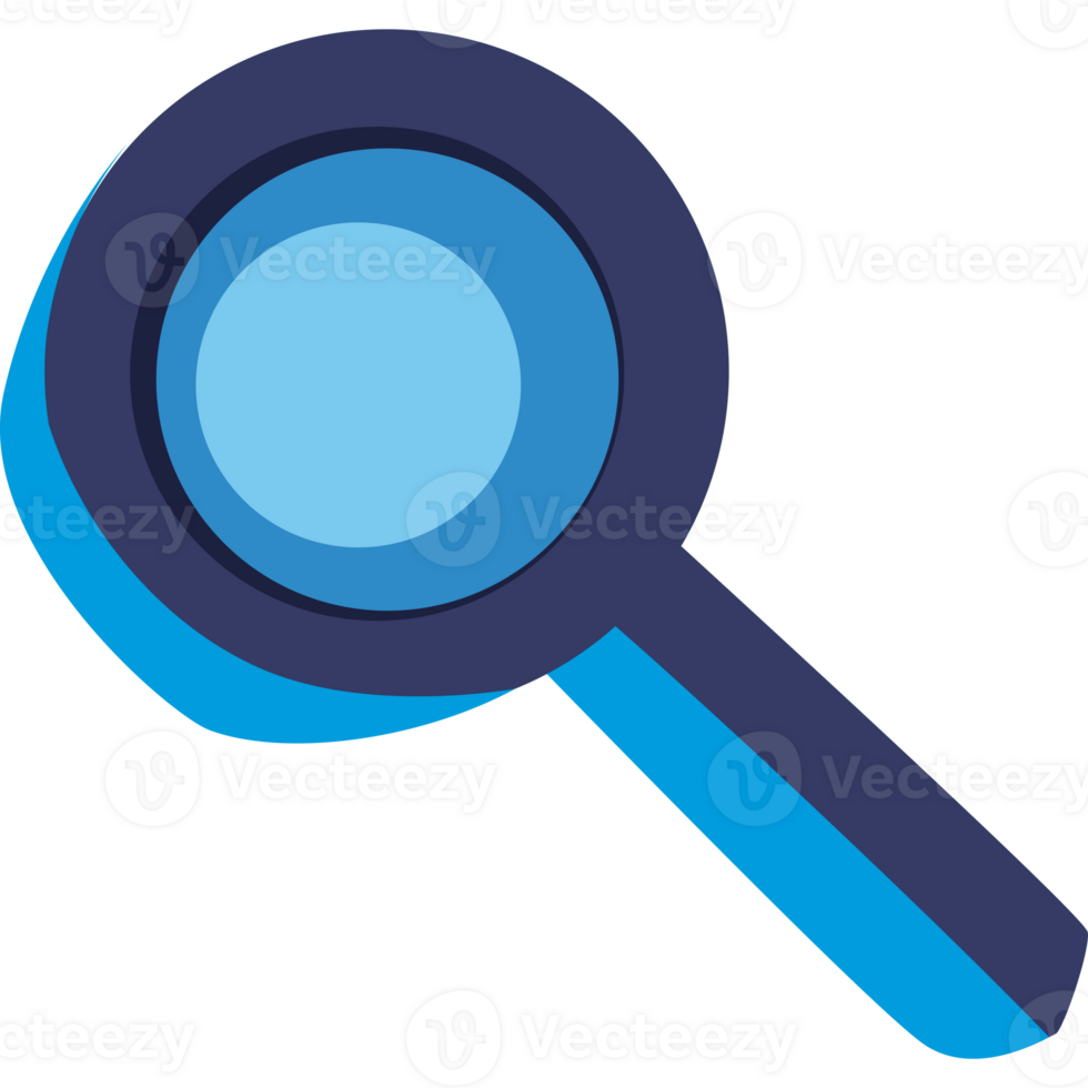A magnifying glass icon on a black background png