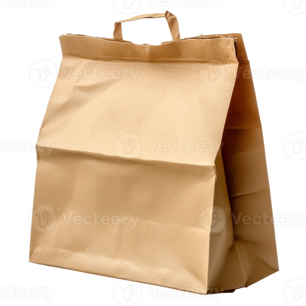 Brown paper bag for carrying groceries and more isolated transparent png