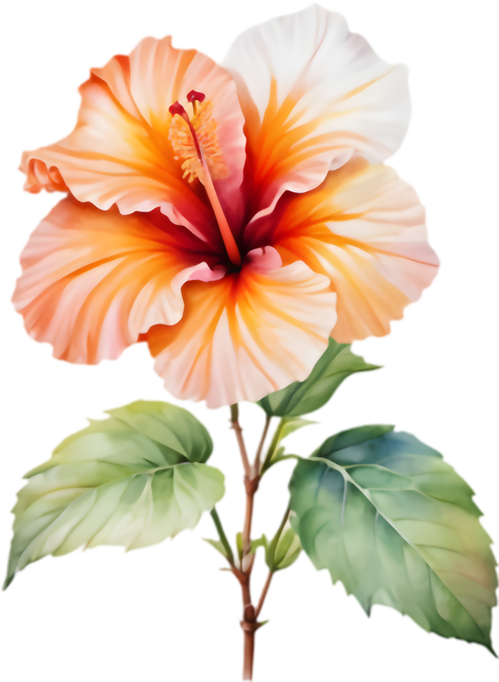 Alluring Chinese Hibiscus Flower Graphic. . png