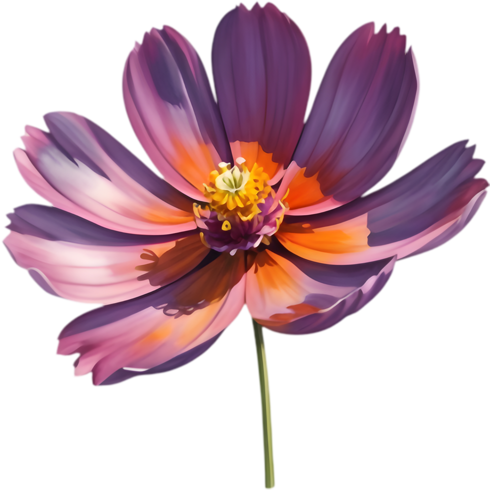 Elegant Cosmos Floral Illustration for Jewelry. . png
