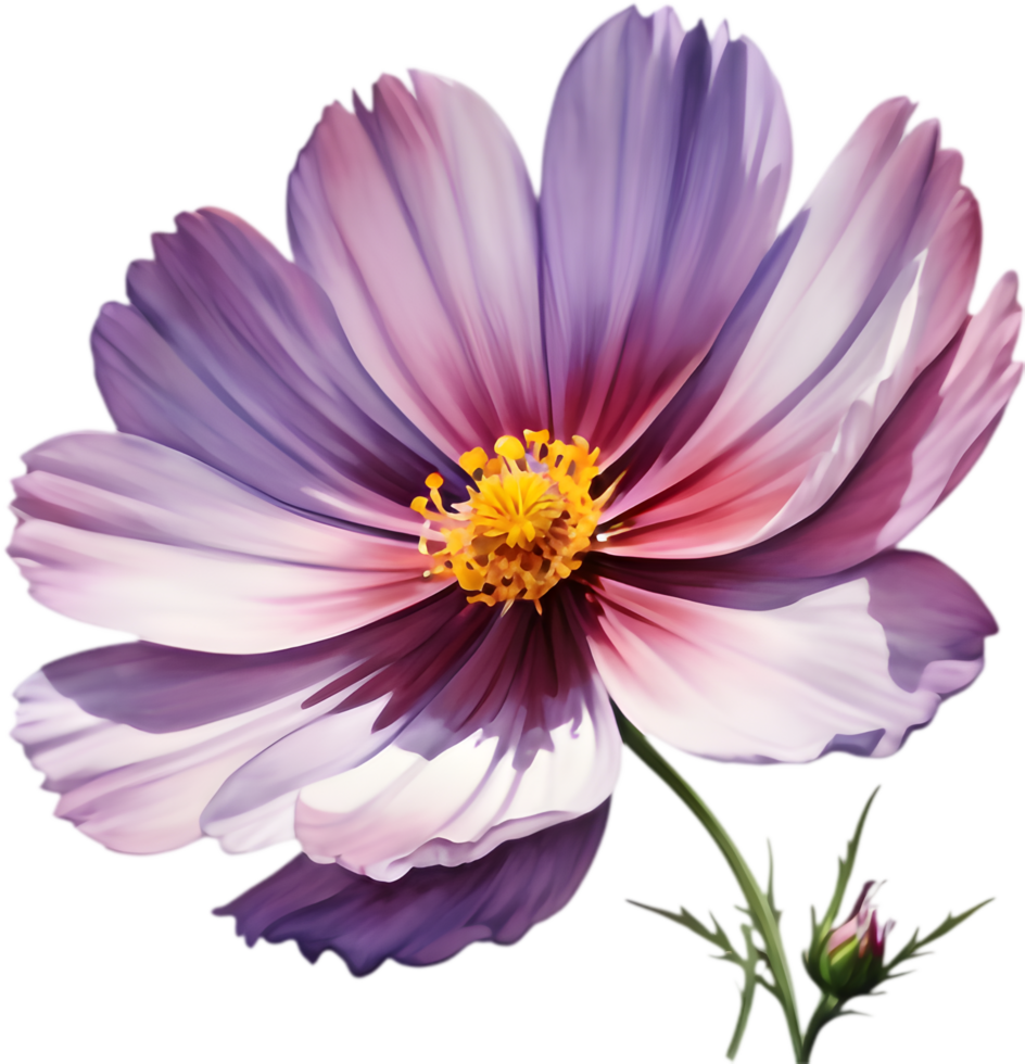 Serene Cosmos Flower Image for Meditation. . png