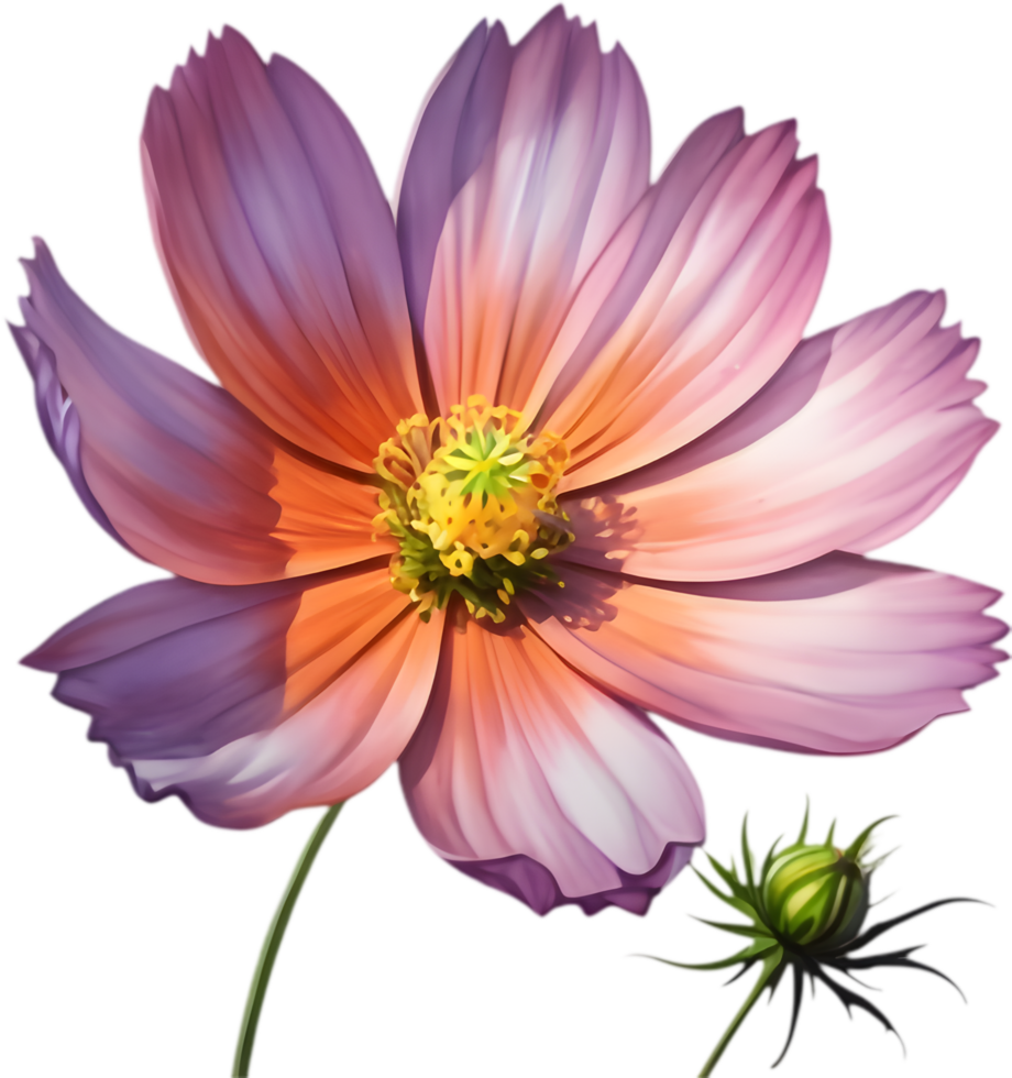 Cosmos Flower Beauty in Digital Art. . png