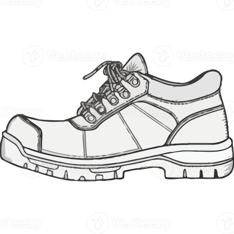 A white shoe with a black sole png