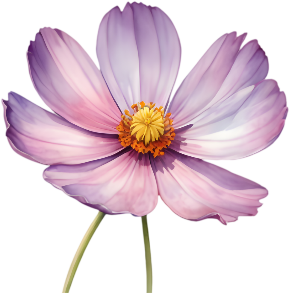 Minimalist Cosmos Flower Line Art. . png