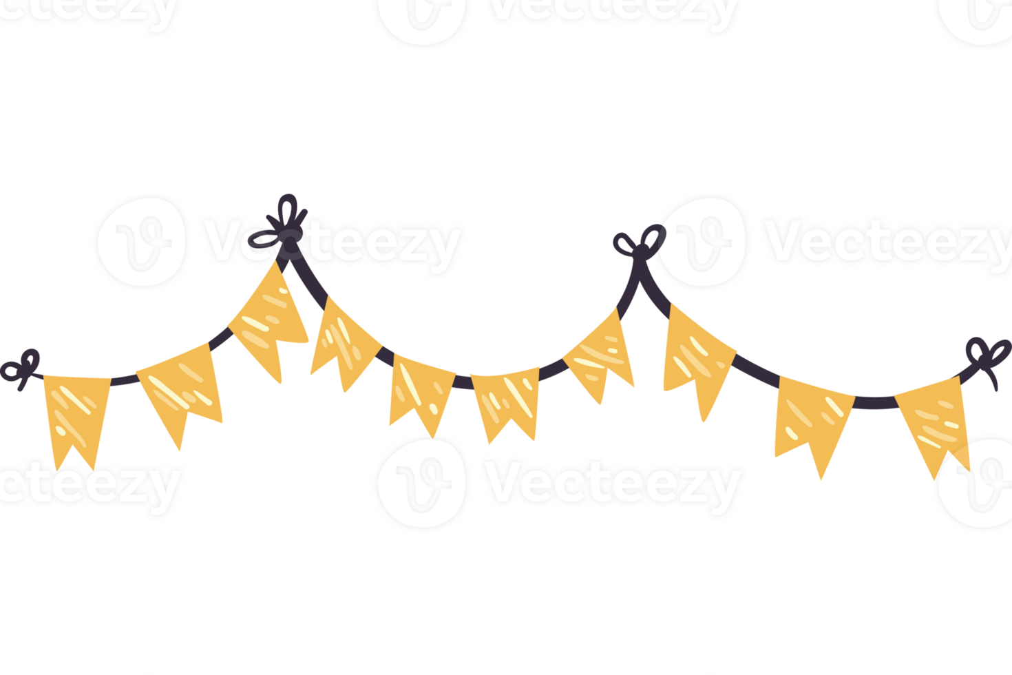 A black background with yellow bunting png