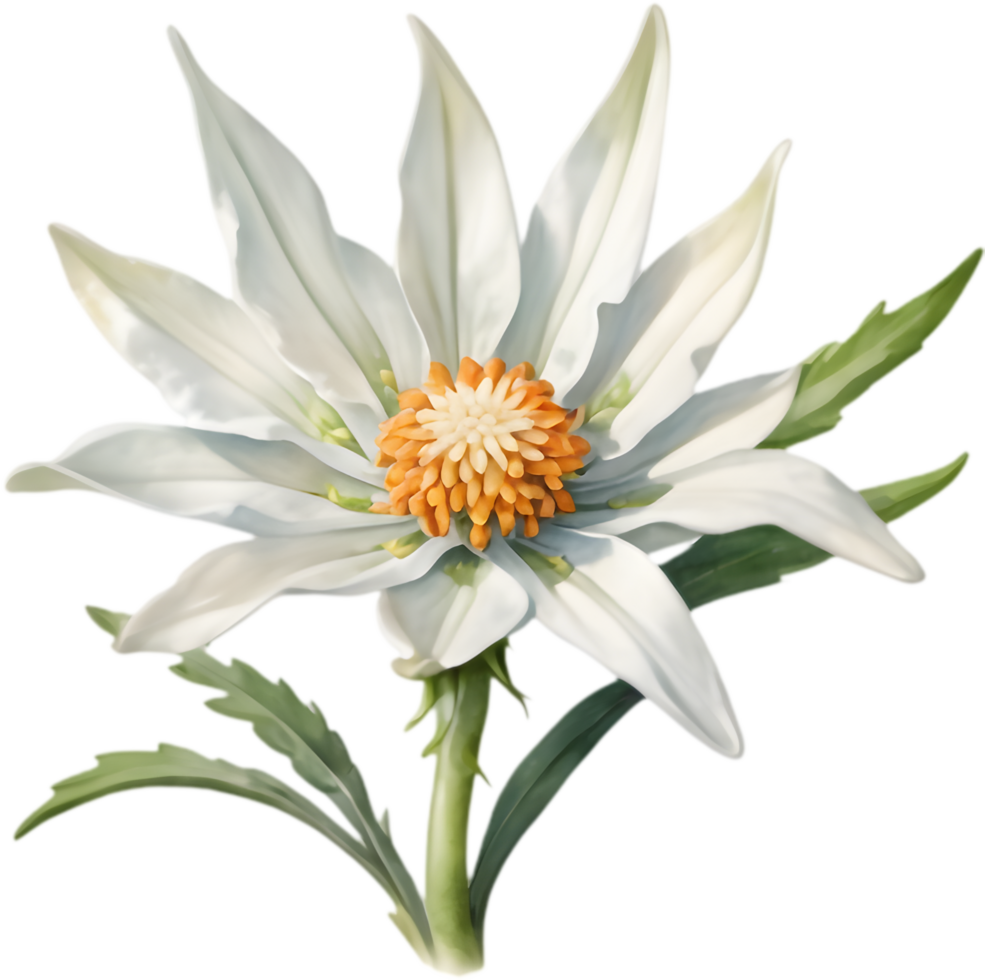 Precious Edelweiss Flower Mountain Heritage Artwork. . png
