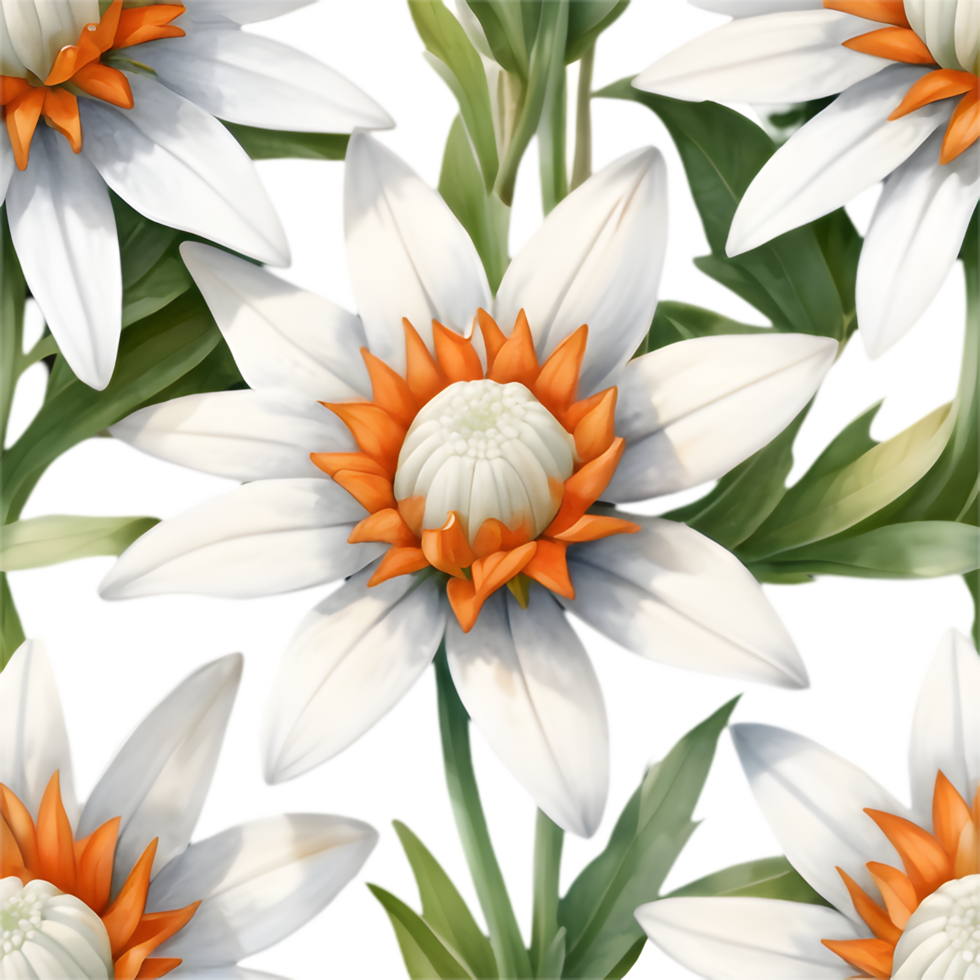 Captivating Edelweiss Flower Nature Art Clipart. . png
