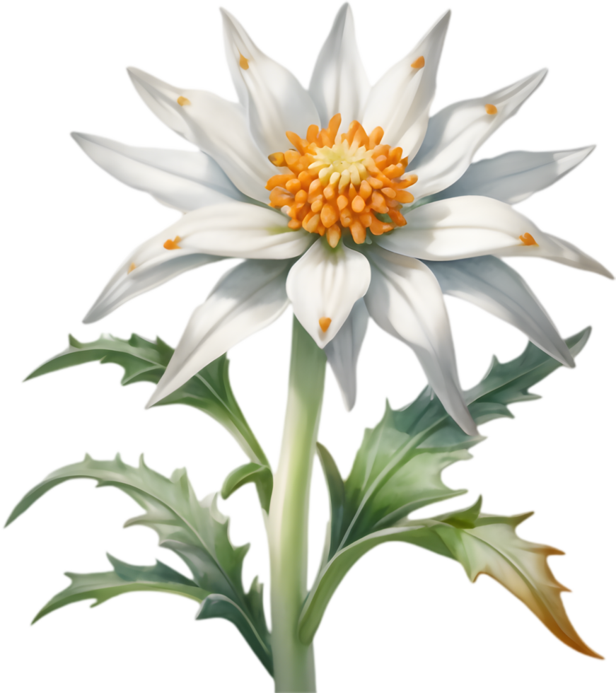 Ethereal Edelweiss Bloom Nature Inspired Art. . png