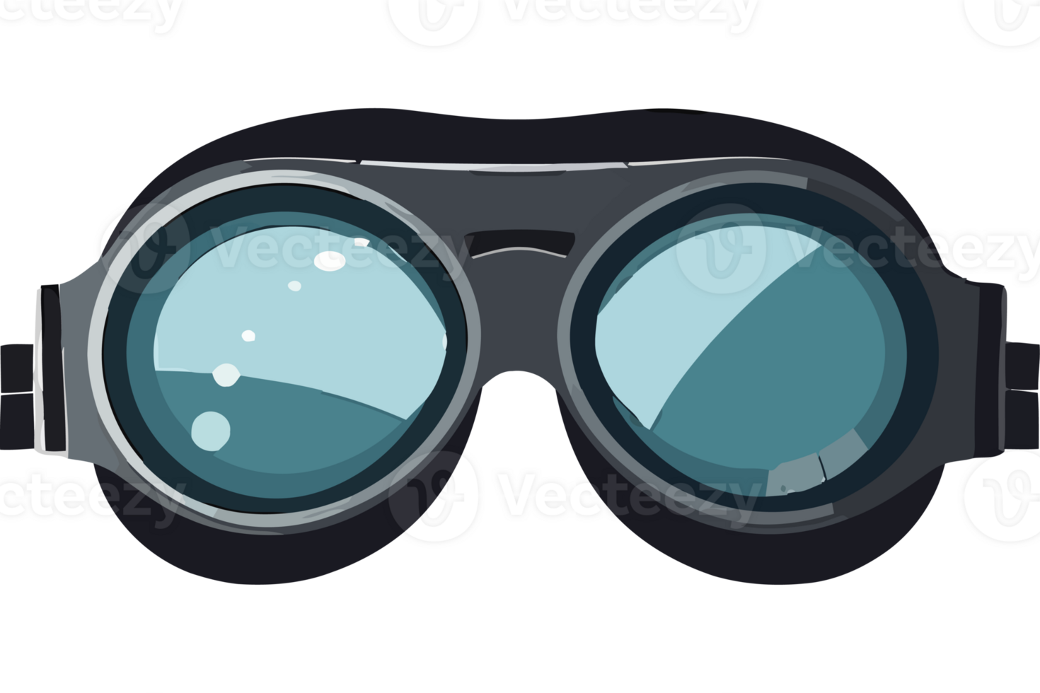 A pair of goggles with a black background png