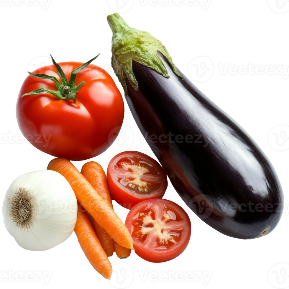 Colorful veggies for meal prep isolated transparent png