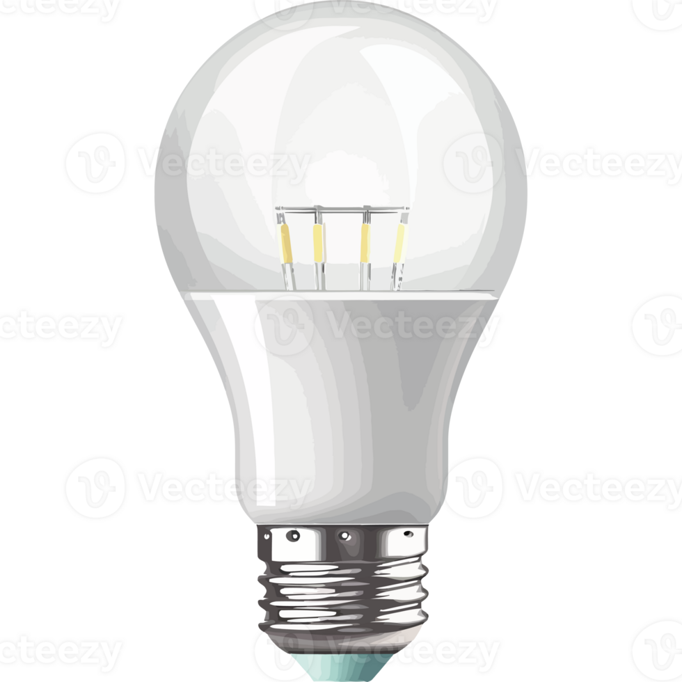 A light bulb is shown on a black background png