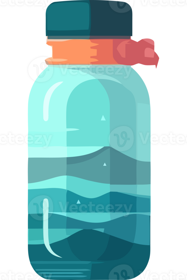 A jar with water in it on a black background png