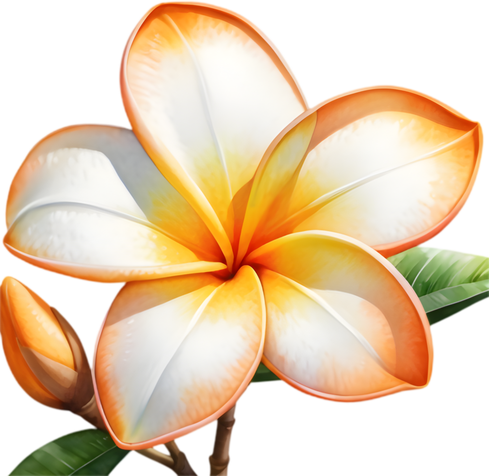 Island Paradise Frangipani Blossom Artwork. . png