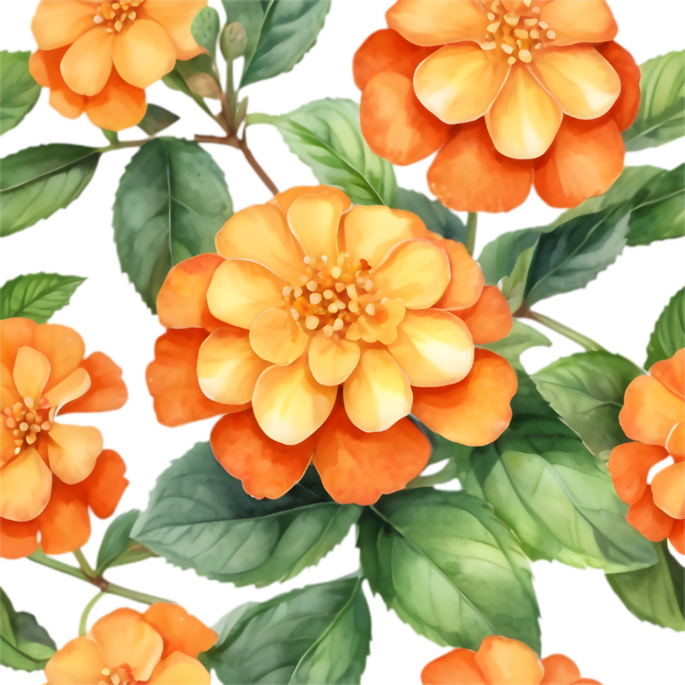 Exotic Lantana Bloom Garden Art. . png