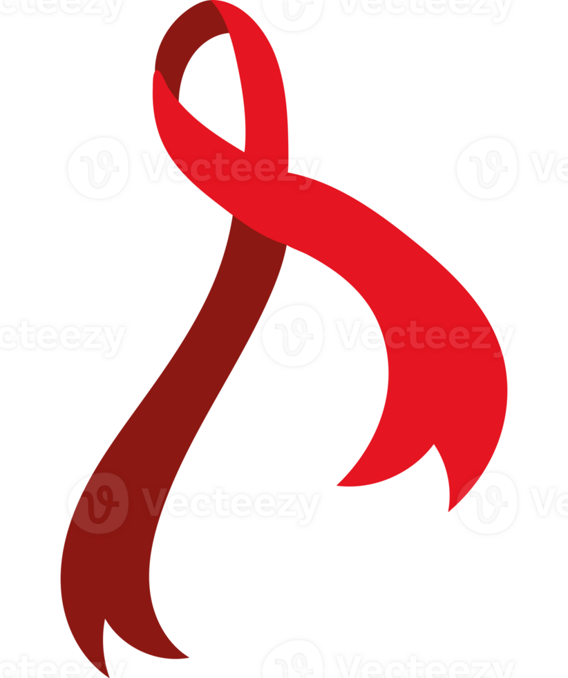 Red ribbon with a black background png