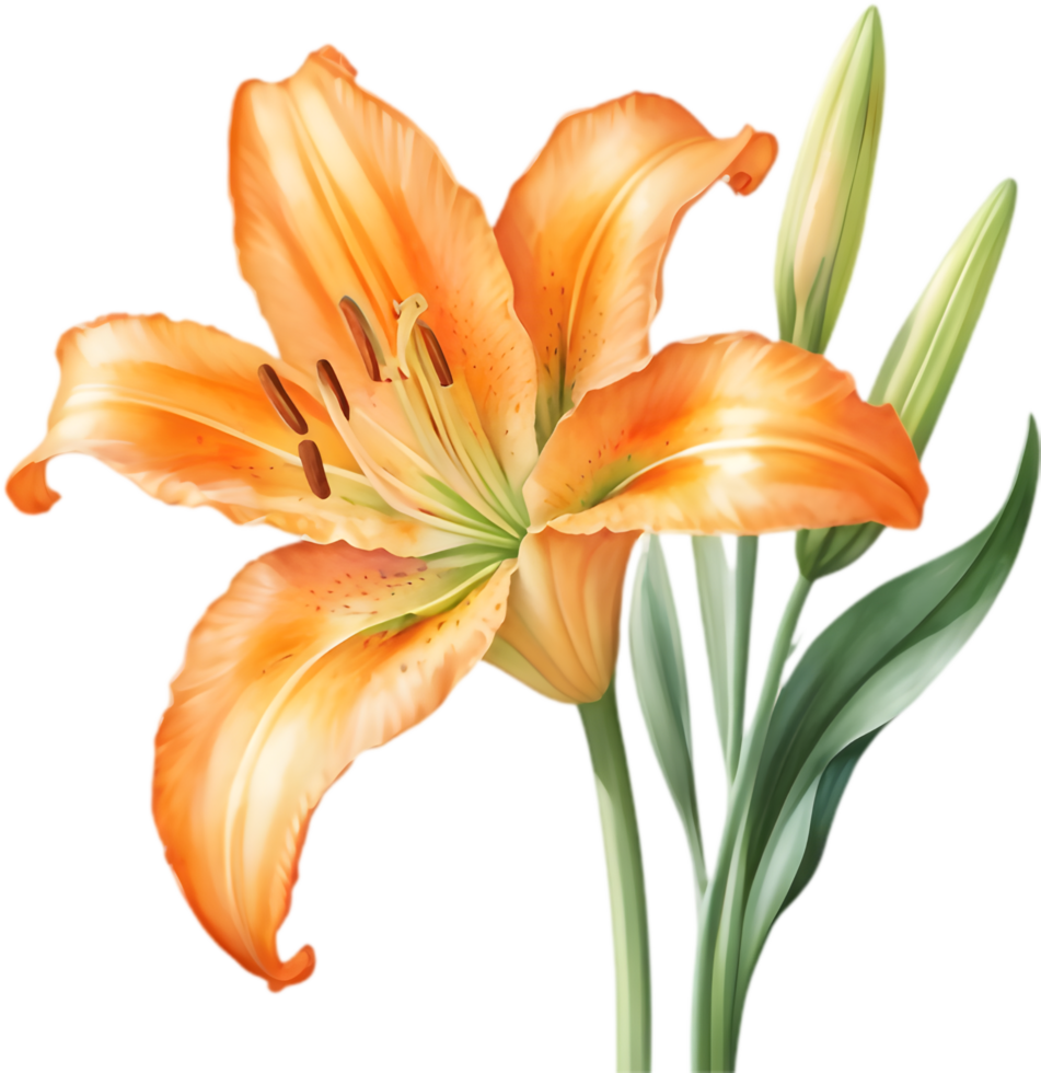 Striking geometric lily in bold abstract style. . png