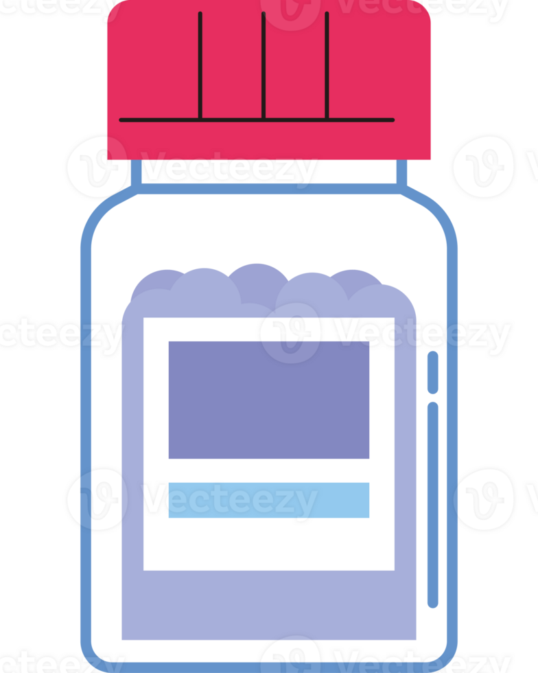 A bottle with pills inside it on a black background png