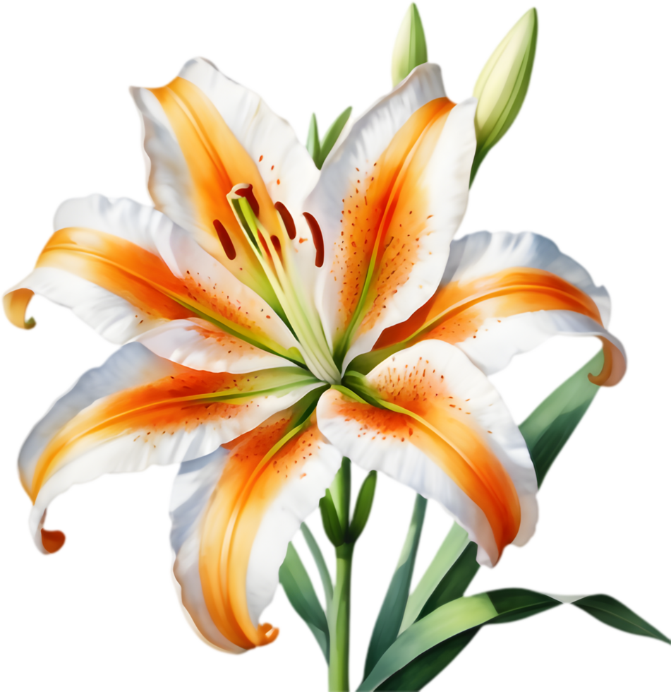 Elegant arum lily with sleek, sculptural form. . png