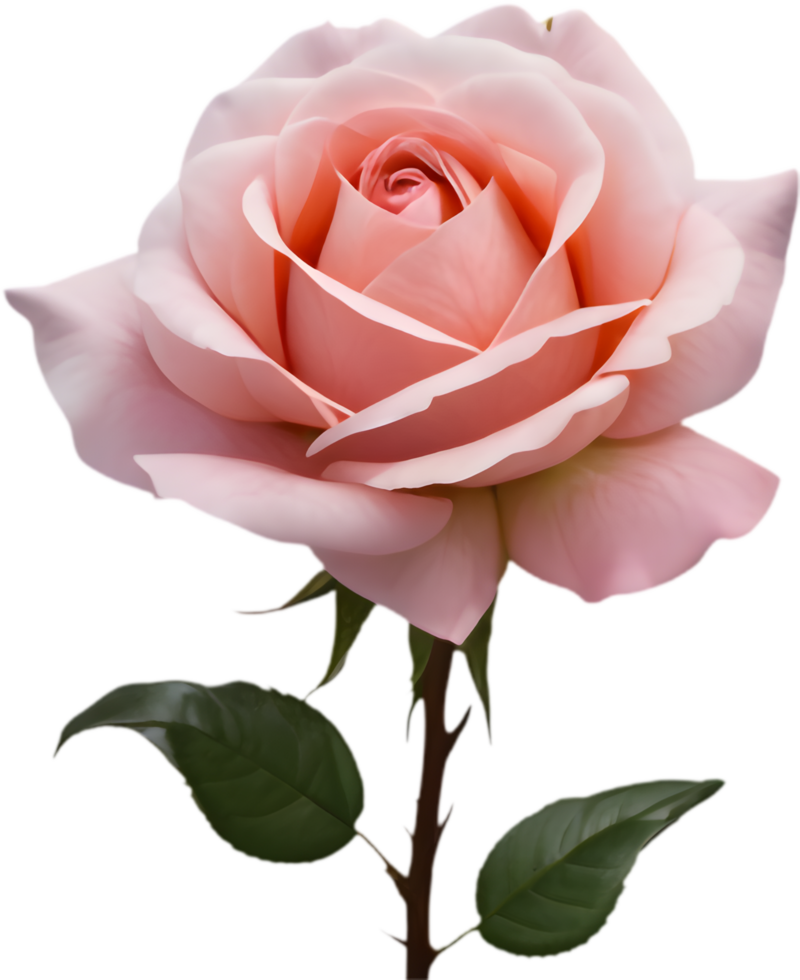 Vintage Pink Rose Clipart for Retro Designs. . png