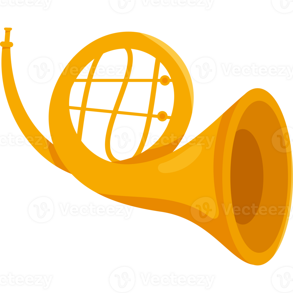 A cartoon horn on a black background png