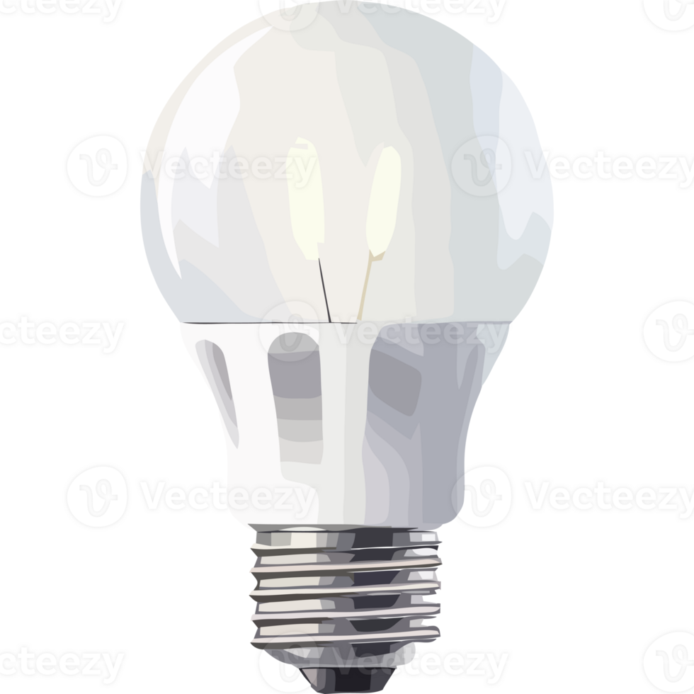 A light bulb is shown on a black background png
