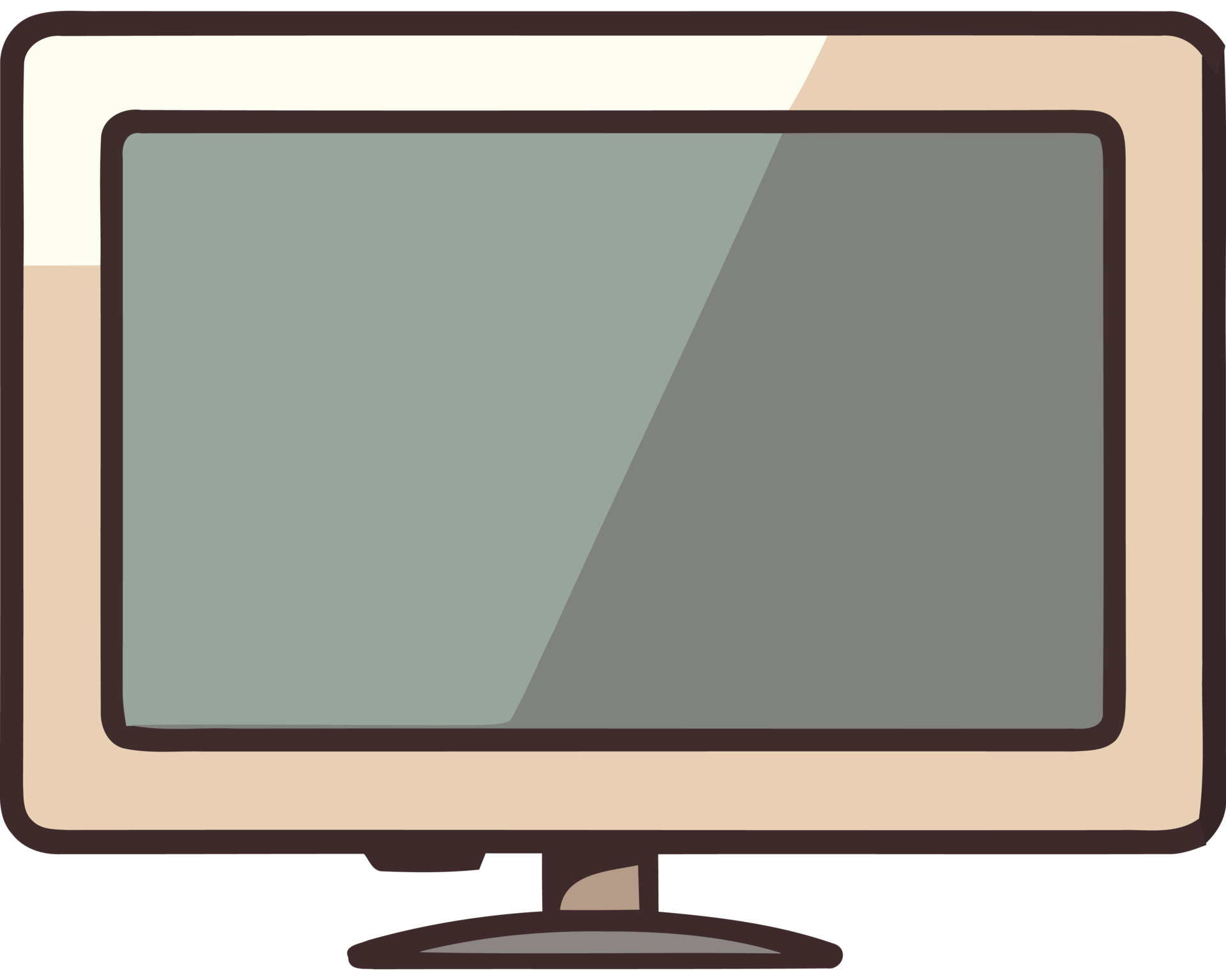 A computer monitor with a black screen 49956667 PNG