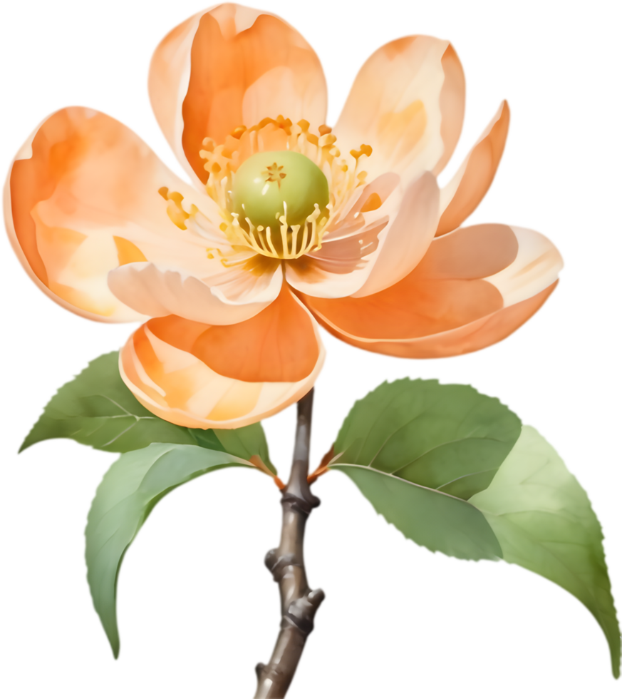 Botanical Ume Blossom Clipart, Nature's Masterpiece . png