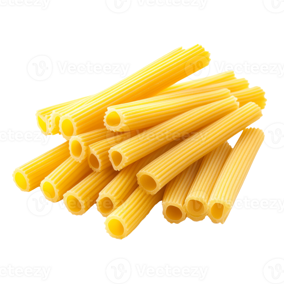 seco tubular pasta arreglado en un blanco superficie aislado transparente png