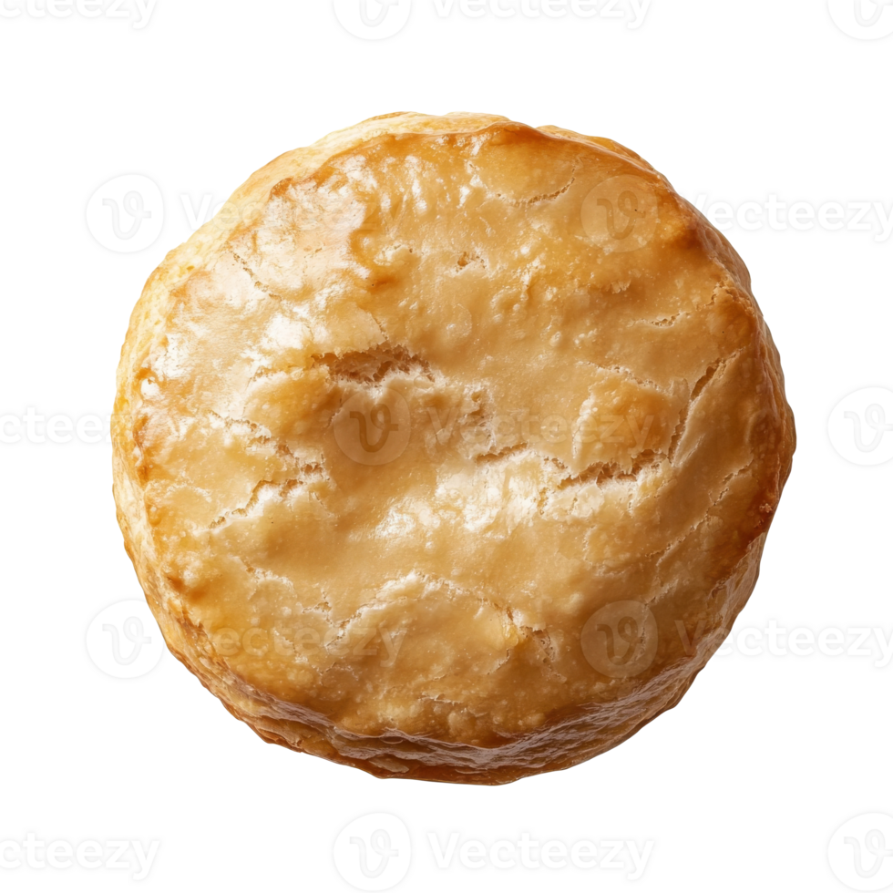 Baked biscuit on a flat surface isolated transparent png