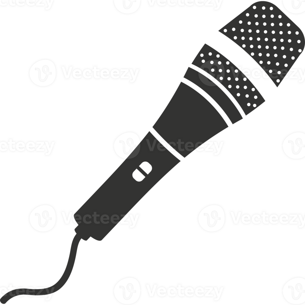 A microphone on a black background png