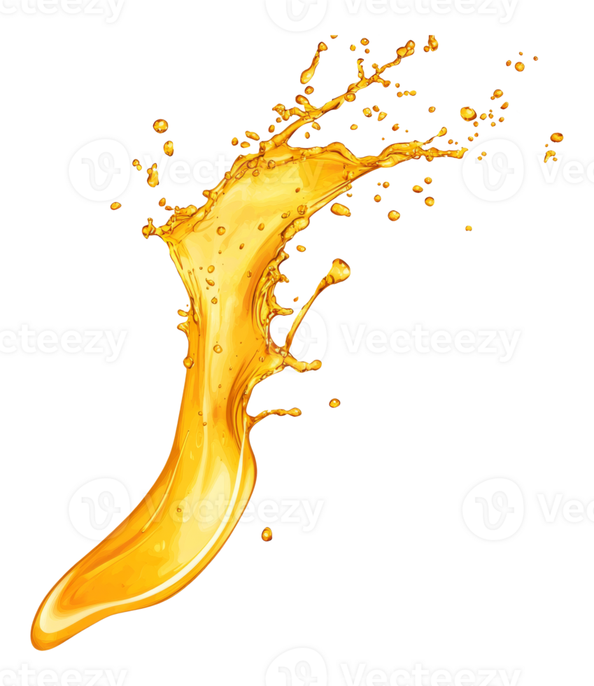 Yellow splash on white background isolated transparent png