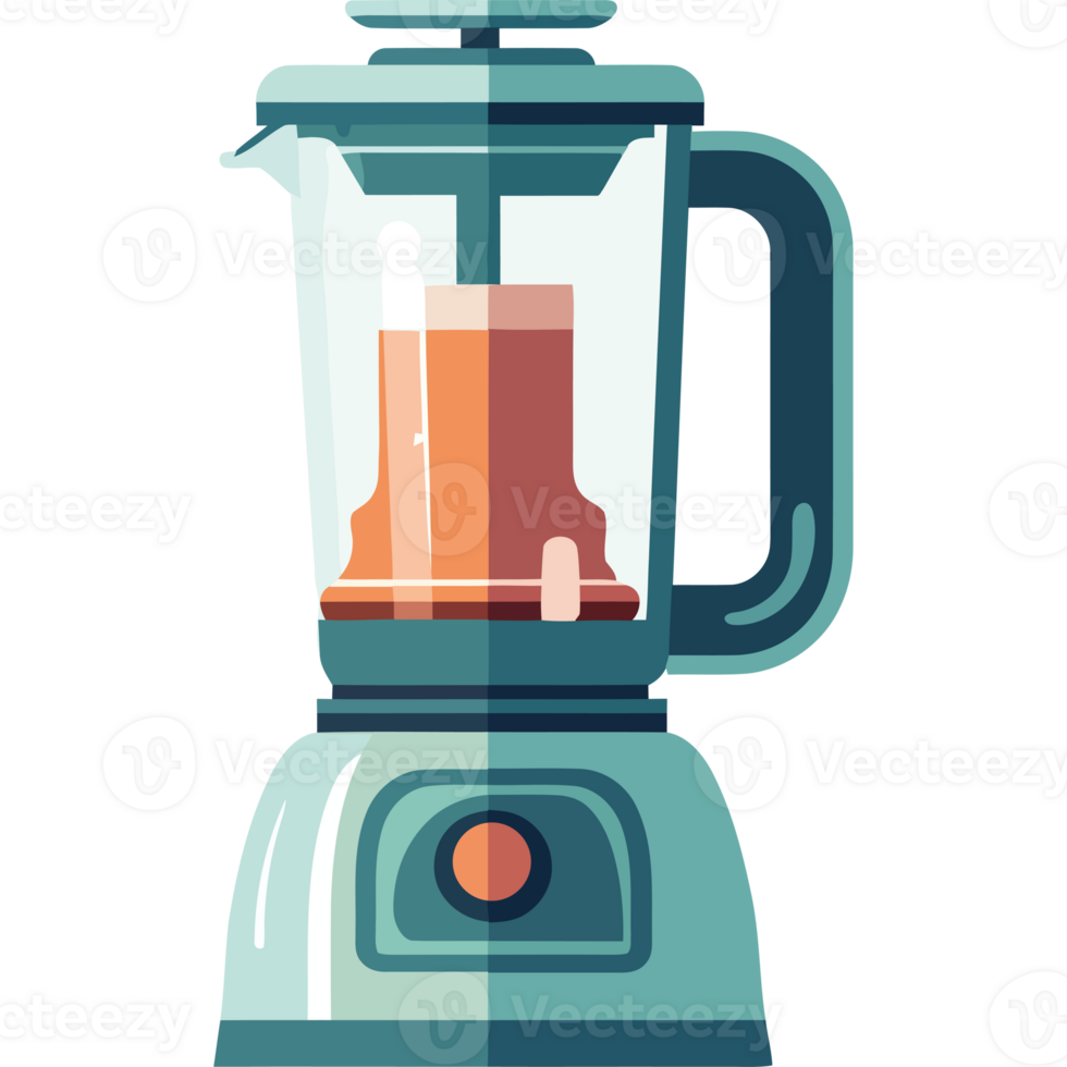A blender with a liquid inside on a black background png