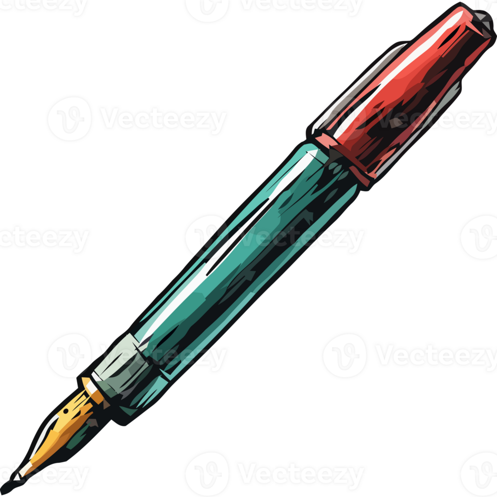 A red and green pen with a black background png
