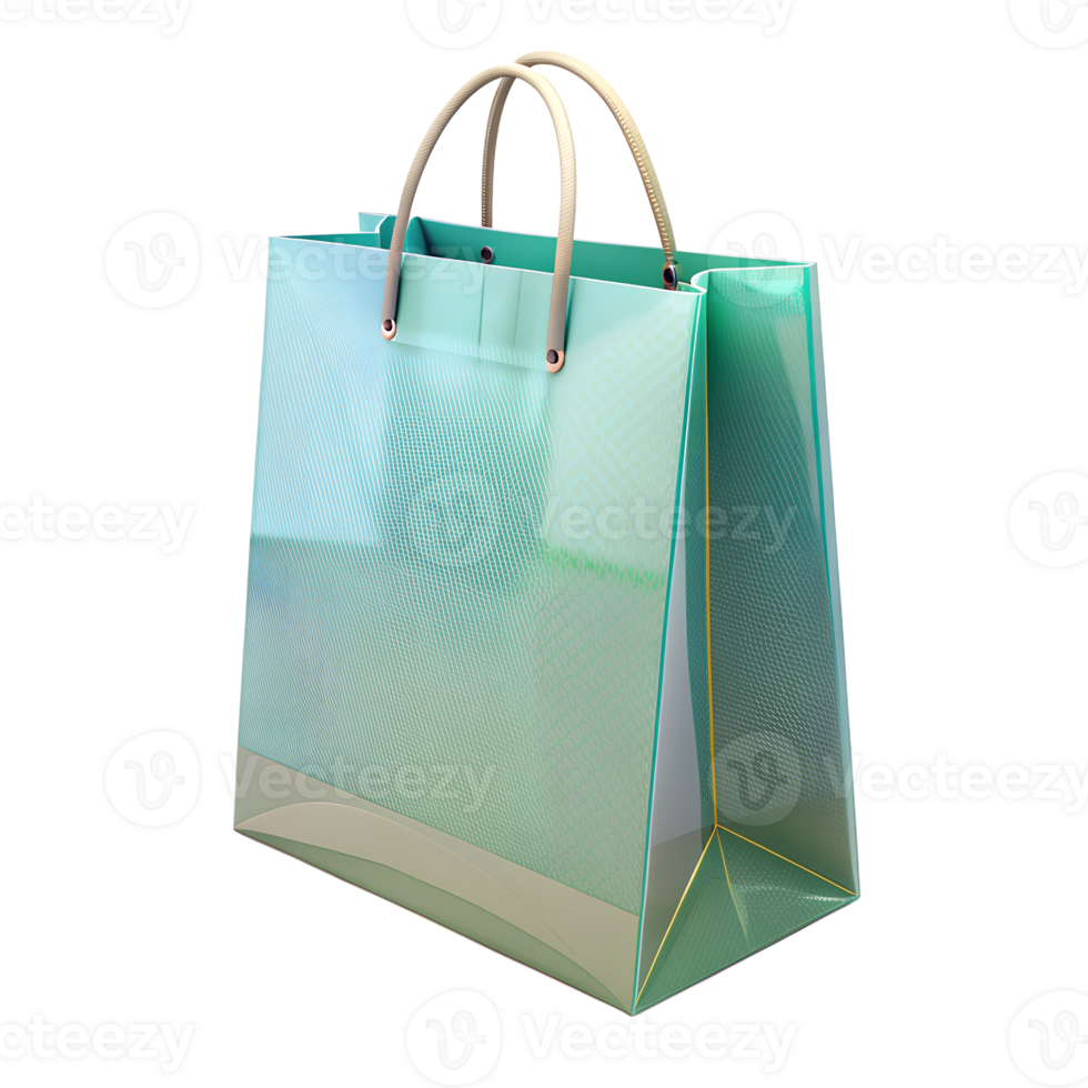 Colorful reusable plastic shopping bag transparent png
