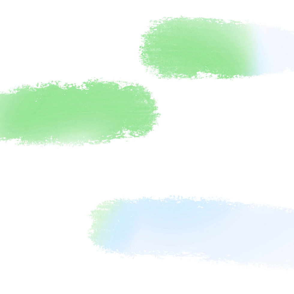 Bold Green And Blue Gradient Brush Strokes In A Rough Grunge Style Illustration png