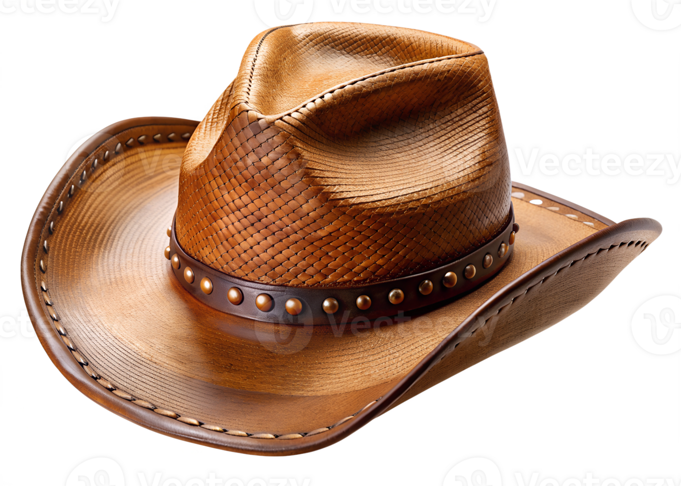 Stylish cowboy hat with intricate details transparent png
