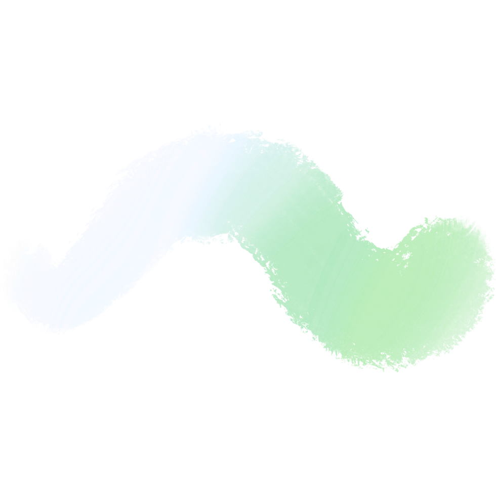 Illustration Of Textured Green And Blue Brush Strokes Fading Into A Soft Grunge Gradient png