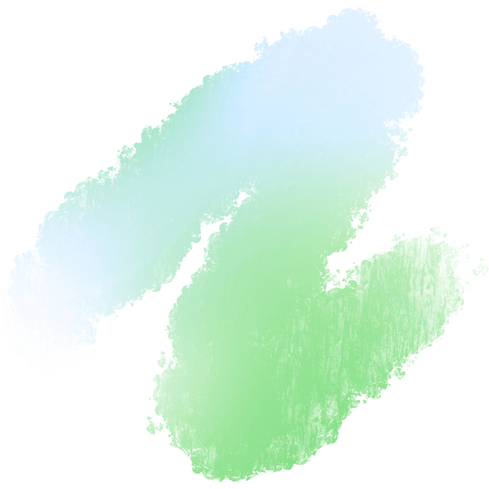 Bold Green And Blue Gradient Brush Strokes In A Rugged Grunge Style Illustration png