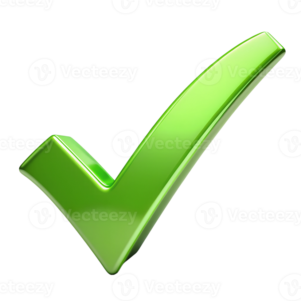 Green check mark for approval transparent png