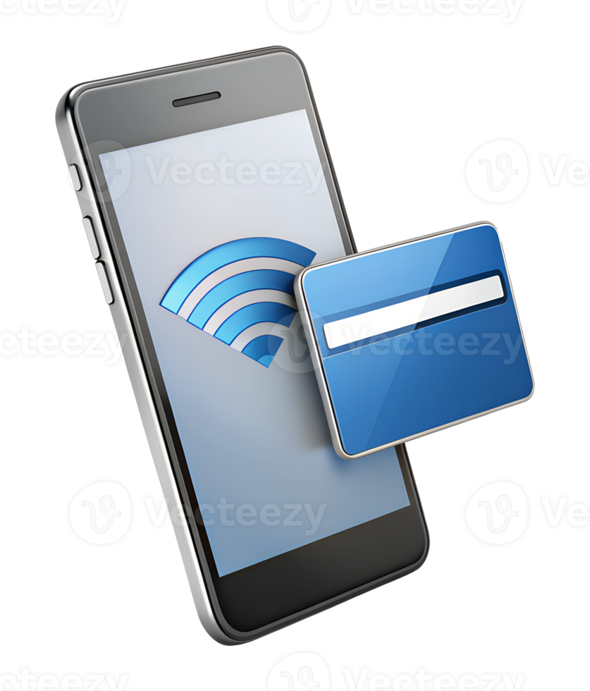 Mobile with Wi Fi and payment icon transparent png