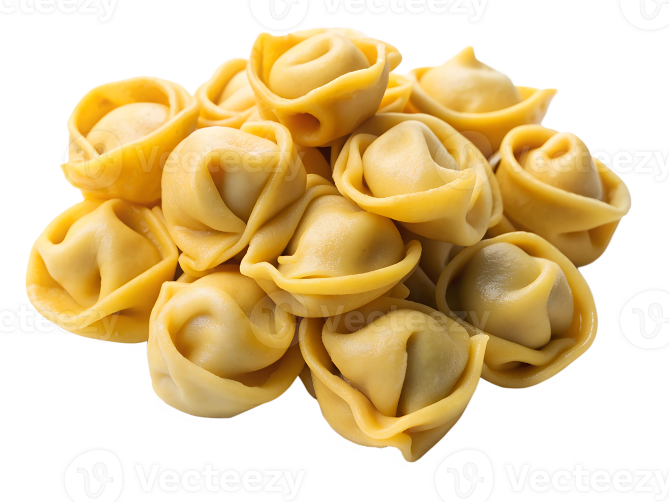 Delicious handmade dumplings arranged on a plate transparent png