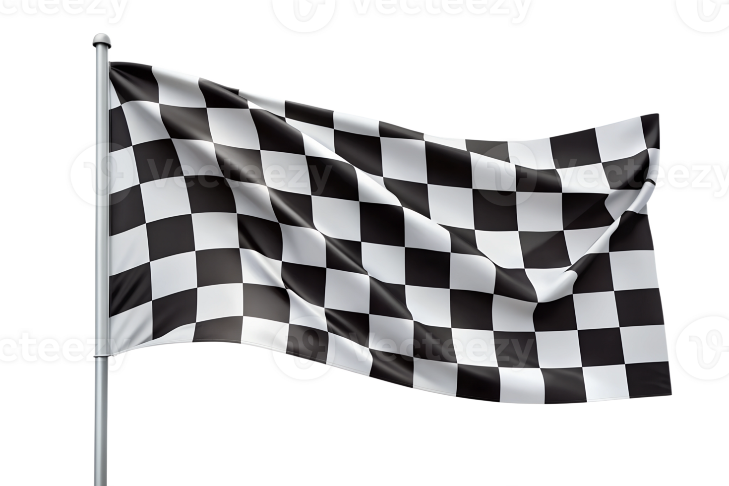 Checkered flag waving at a motorsport event transparent png
