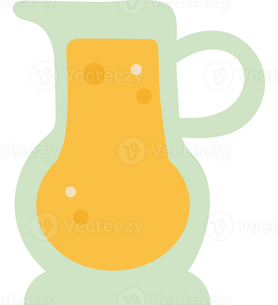 A pitcher of orange juice is shown on a black background png