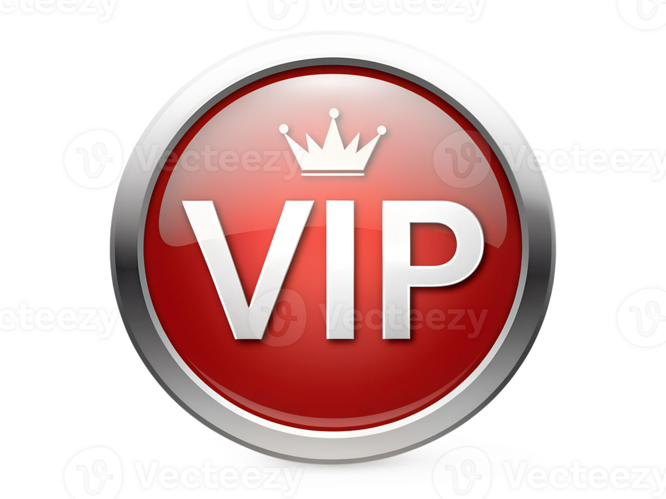 Red crown VIP access badge transparent png