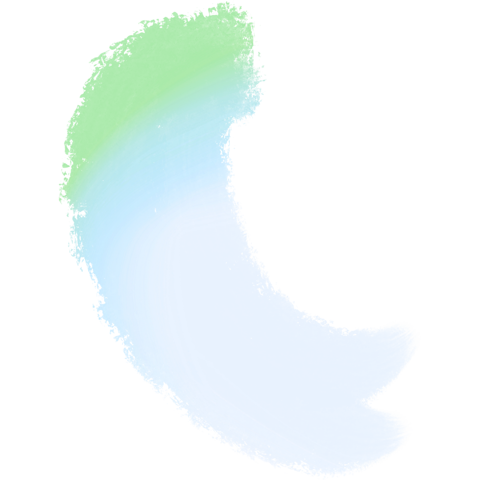 Green And Blue Gradient Brush Strokes Illustration Roughened With Grunge Textures png