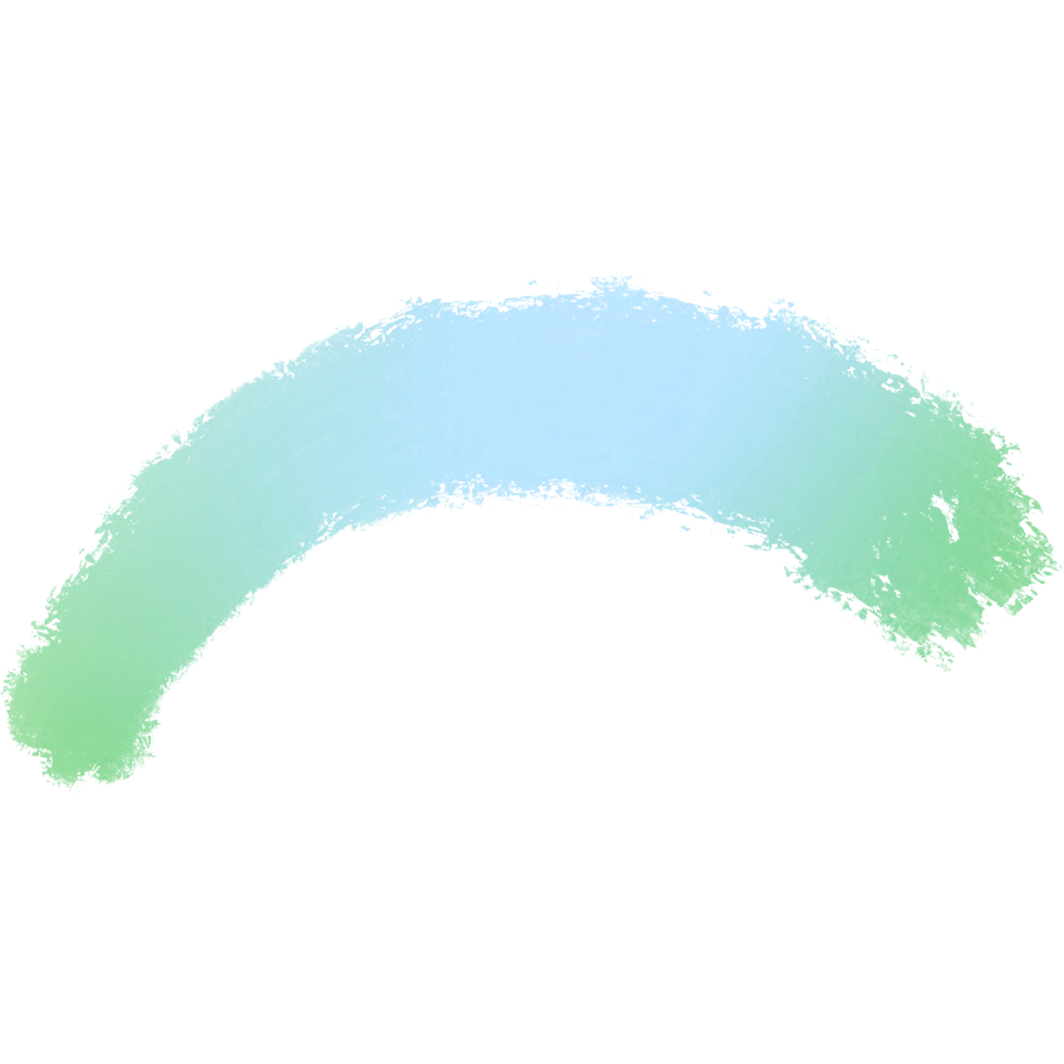 Illustration Of Rugged Green And Blue Gradient Brush Strokes With Textured Grunge Effects png