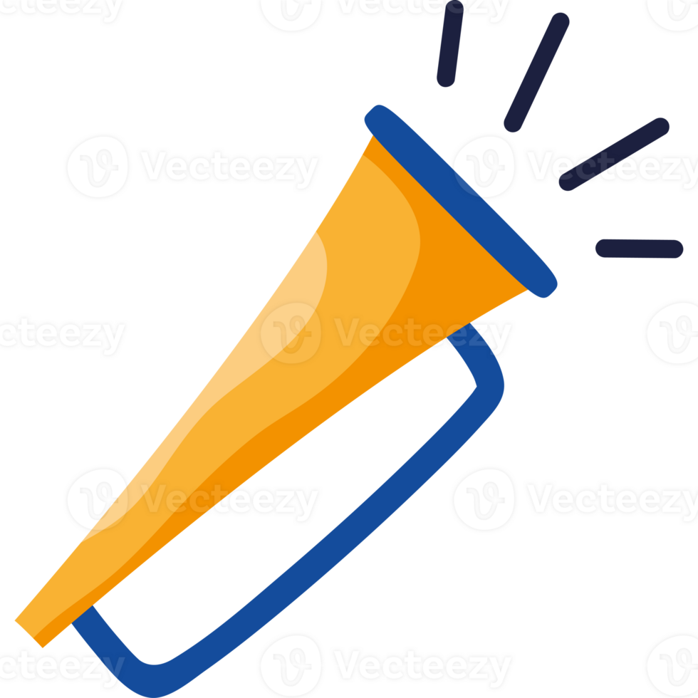 A yellow megaphone icon on a black background png