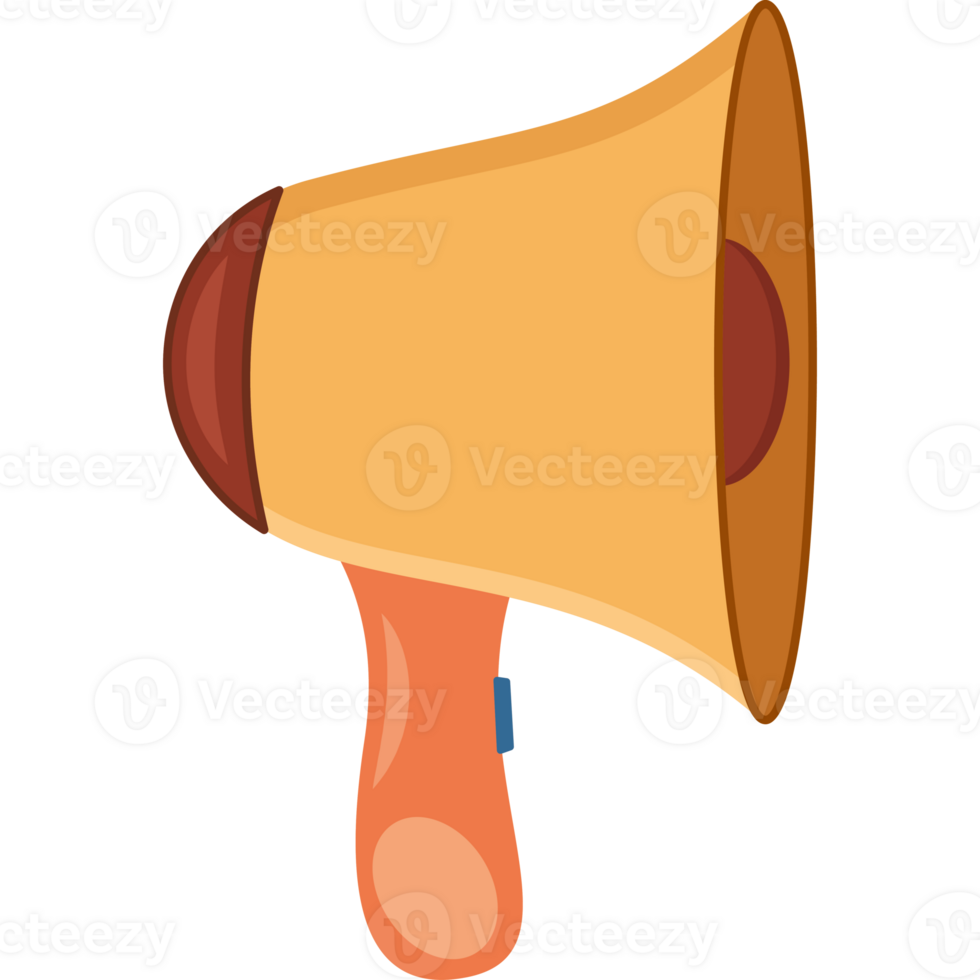 A yellow megaphone on a black background png