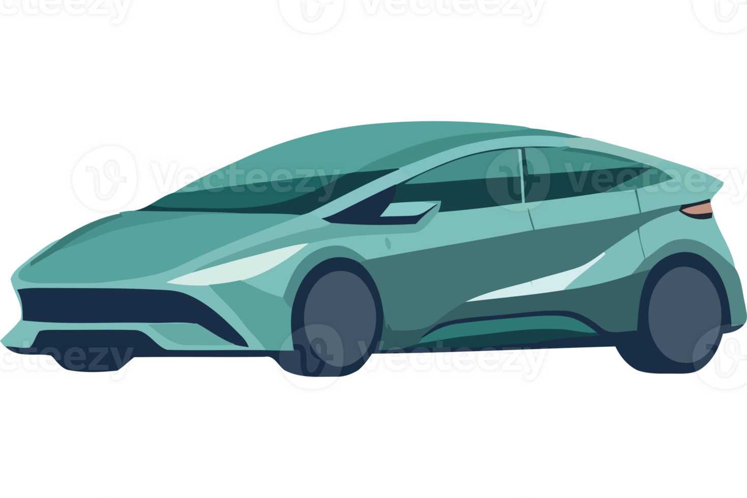 An electric car on a black background png